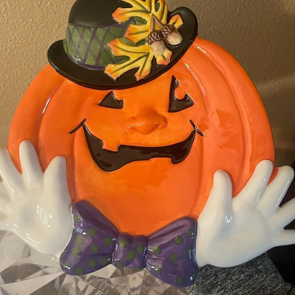 Fitz and Floyd Derby Pumpkin Plate